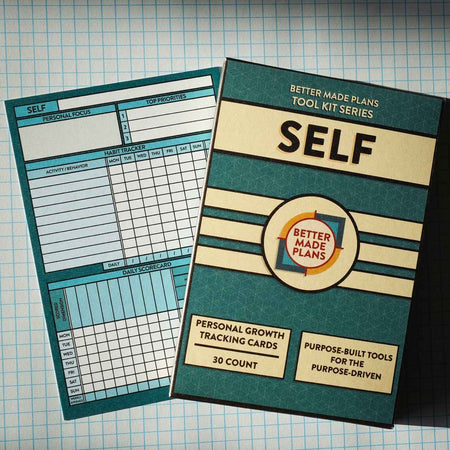 Better Made Plans Self planning card with packaging on grid background