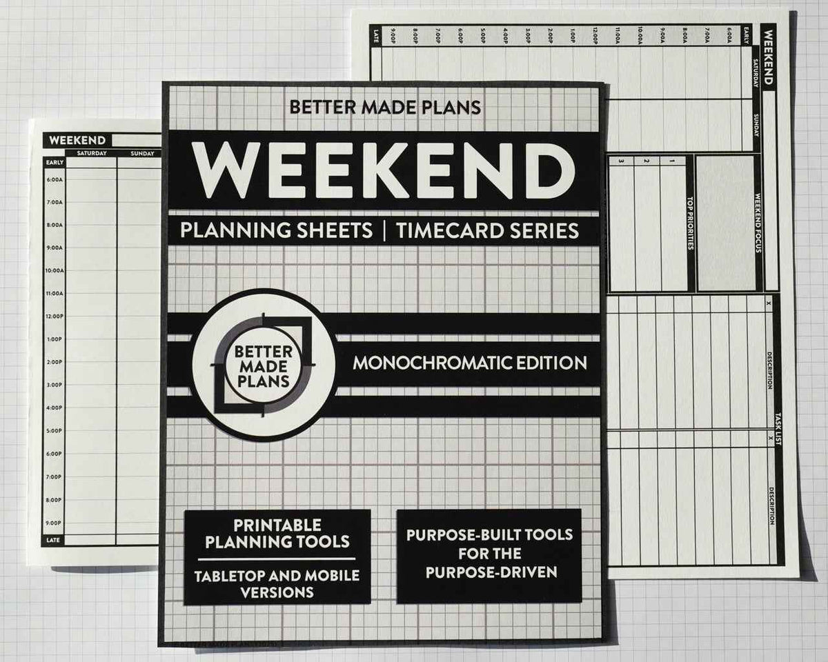 Weekend - Printable Planning Sheet